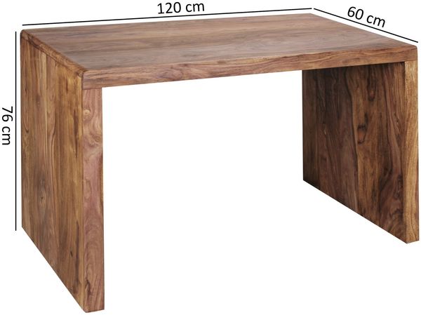 Wohnling Schreibtisch BOHA Sheesham Massivholz 120x60 Bild 7