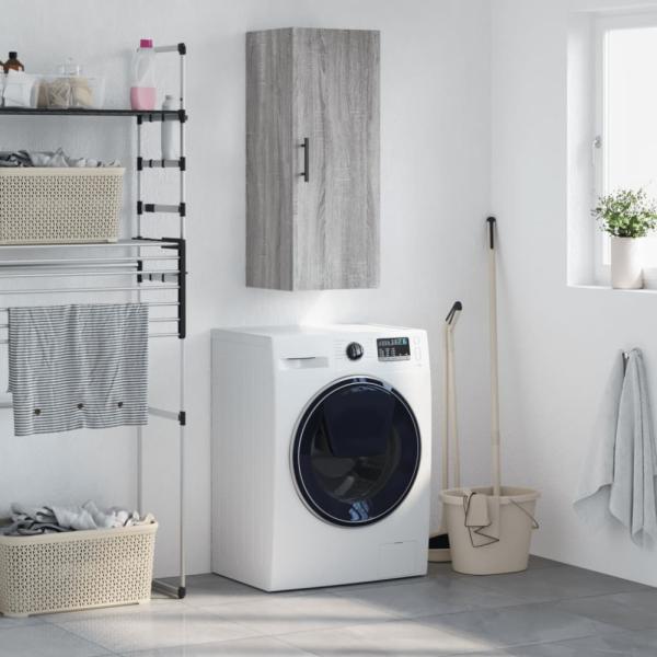 vidaXL Wandschrank Grau Sonoma 34,5x34x90 cm 828882
