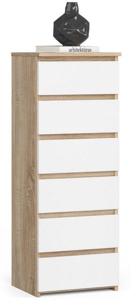 Raumhirsch Furniture Kommode mit 6 Schubladen 40 cm breit Holz Schrank, (viele Farbvarianten - Maße: 109 x 40 x 35 cm) - Hochwertig & stabil