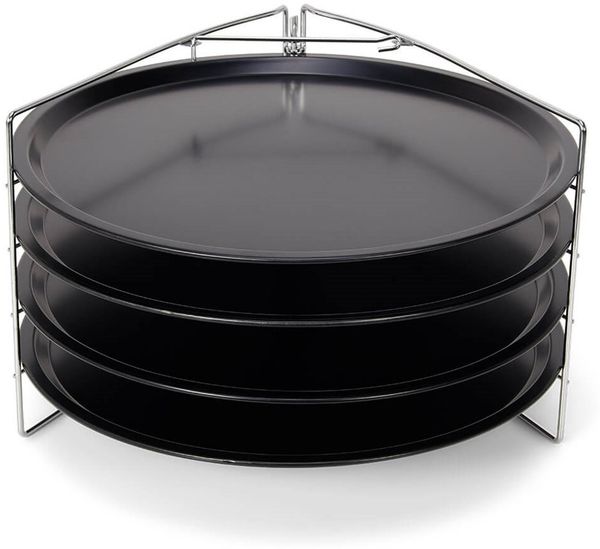 Patisse PIZZABLECHE Schwarz 4er-Set 33/33/5 cm PAT02896