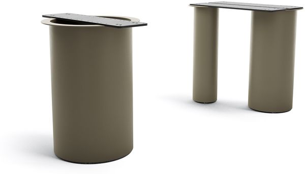 Tischgestell Troa Metall Effektfinish Titan für Tischplatten ab 200 cm
