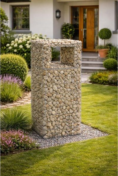 Gabione Gabionen Säule 50x50x120 cm Pfosten eckig Steinkorb Mauer Draht Gitter