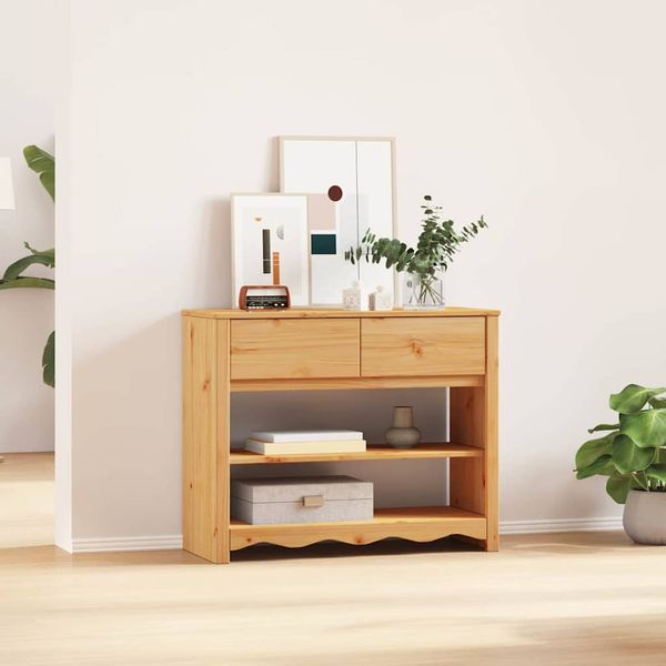 vidaXL Konsolentisch mit Schubladen Drammen Eiche 89,5 x 37 x 73 cm 42003046