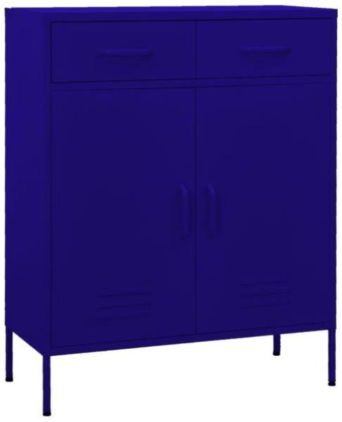 vidaXL Lagerschrank Marineblau 80x35x101,5 cm Stahl 336154