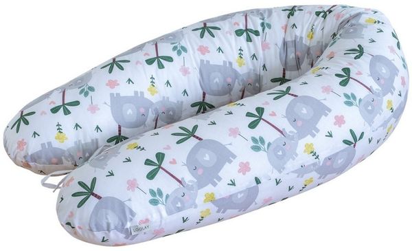 Loolay Stillkissen Baumwolle M/L o L/XL Schwangerschaftskissen Seitenschläferkissen Bezug, WEICH Füllung + 100% BIO-Baumwolle Kissenbezug, 170 oder 190 cm Stillkissen + Bezug abnehmbar mit Reißverschluss!, LOOLAY® - 100% Europäische Stoffe und Kleinser...