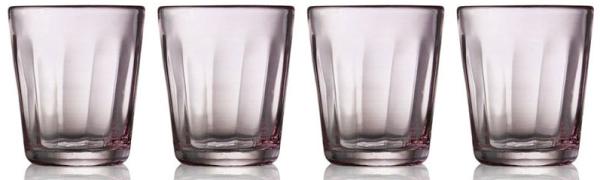 Lyngby Glas 4er-Set Caféglas 33 cl Verona Pink Glas