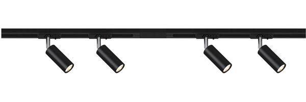 Briloner Leuchten Schienensystem-Sets RAIL, ohne Leuchtmittel, Schienensystem Rail 1,5 m Schwarz 4,5W Decke Wohnzimmer Büro Küche