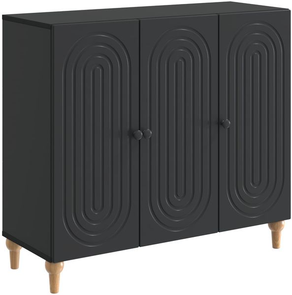 vidaXL Sideboard Schwarz 89 x 34,5 x 80 cm Holzwerkstoff 894186