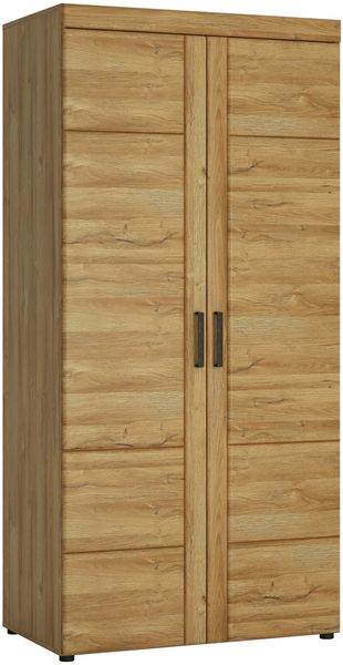 Kleiderschrank >CORTINA< in Grandson Eiche Dekor - 92,8x195x57,9 (BxHxT)