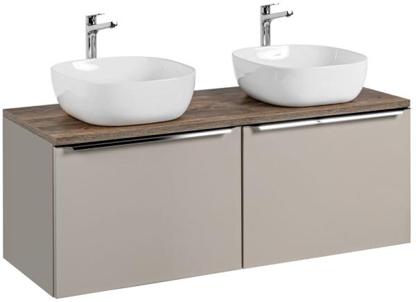 Waschtischunterschrank 4-tlg AKAN 120cm Taupe inkl. Waschtisch