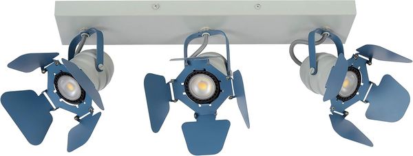 Lucide PICTO Deckenleuchte Kinderzimmer 3x GU10 Leuchtmittel Blau Deckenstrahler 19165