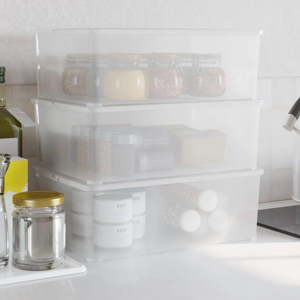 vidaXL Aufbewahrungsboxen 3 Stk. Kunststoff 10 L Stapelbar 154987