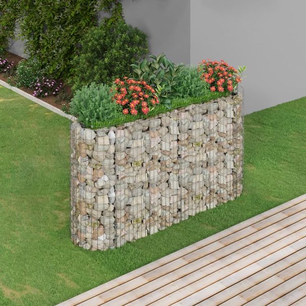 vidaXL Gabionen-Hochbeet Verzinktes Eisen 190x50x100 cm 152033