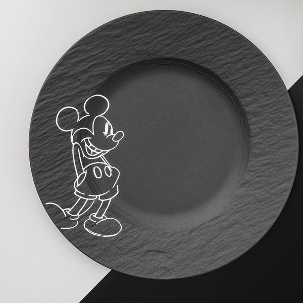 Villeroy & Boch Manufacture Rock - Mickey Mouse Frühstücks-/Dessertteller ø 21,7 cm 6er Set