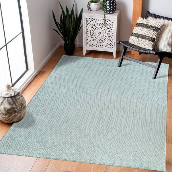 Carpet City Teppich Friseé-Teppich FANCY805, rechteckig, Höhe: 12 mm, Läufer, Kurzflor, Einfarbig, 3D-Optik, Zickzack Look, Wohnzimmer