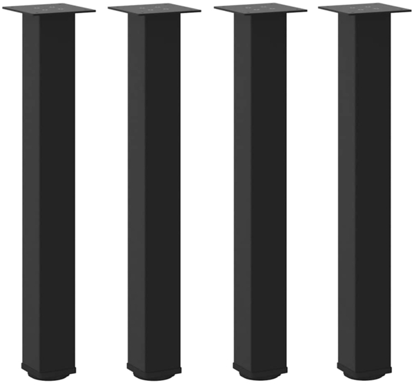 vidaXL Konsolentischbeine 4 Stk. Schwarz 72-74 cm Stahl 4012468