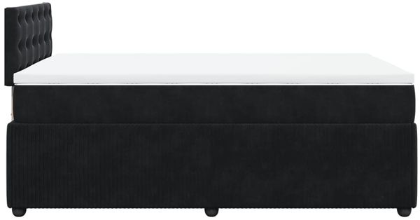 vidaXL Boxspringbett mit Matratze Schwarz 120x190 cm Samt 3290000 Bild 7