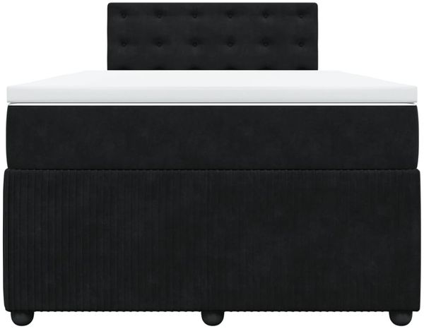 vidaXL Boxspringbett mit Matratze Schwarz 120x190 cm Samt 3290000 Bild 6