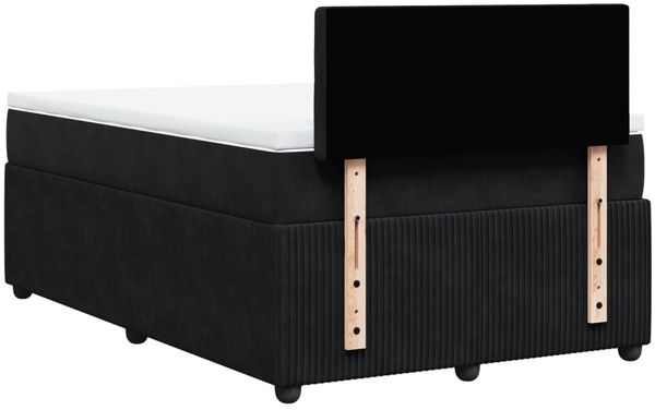 vidaXL Boxspringbett mit Matratze Schwarz 120x190 cm Samt 3290000 Bild 8
