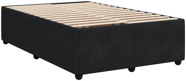 vidaXL Boxspringbett mit Matratze Schwarz 120x190 cm Samt 3290000 Bild 9