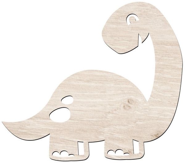Namofactur LED Nachtlicht Dino Milo Wandlampe, Nachtlicht Dinosaurier Holz Wand I Kinderzimmer, Ohne Zugschalter/Stern, LED fest integriert, Warmweiß