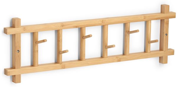 ZELLER Wandgarderobe 13819 aus FSC-zertifiziertem Bambus / Hängegarderobe