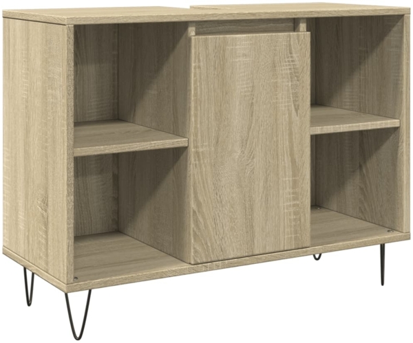vidaXL Badschrank Sonoma-Eiche 80x33x60 cm Holzwerkstoff 849680