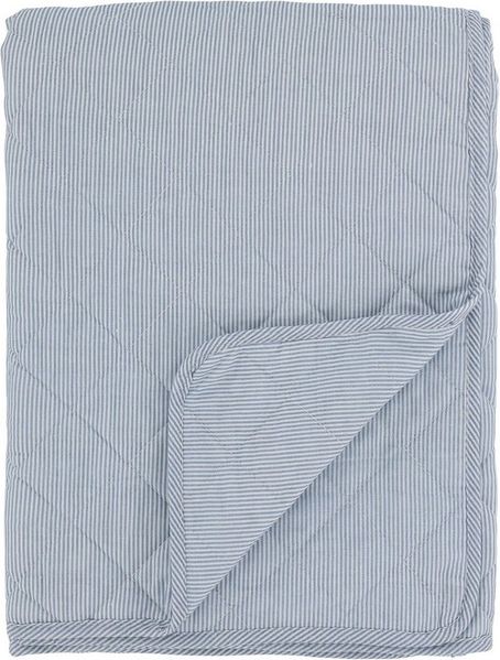 Chic Antique - Decke Quilt Kuscheldecke 180x130cm Blau Weiß Gestreift 16108506