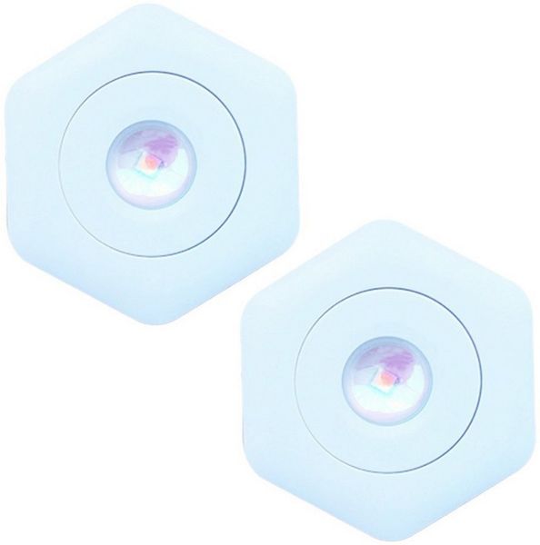 MUPOO Unterschrankleuchte LED-Spots Batteriebetrieben 1/2/4er-Pack, Kabellose Schrankbeleuchtung, Sonnenuntergang Rot, LED fest integriert, 6 Farben Dimmbar & Selbstklebend für Küche, Flur, Vitrine
