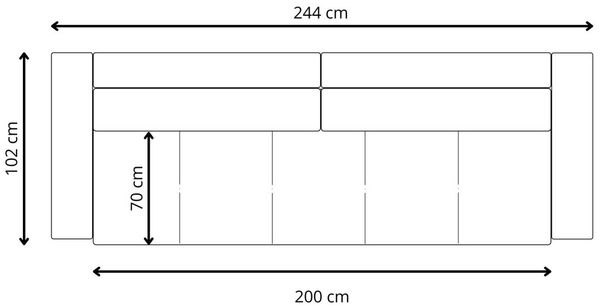 Sofa 3-Sitzer mit Schlaffunktion AUGUSTO in Stoff Wind Rostbraun Bild 6