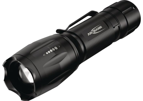 ANSMANN LED-Taschenlampe hoch: 90 lmniedrig: 24 lm 3 x AAA Micro ca. 22-50 m schwarz