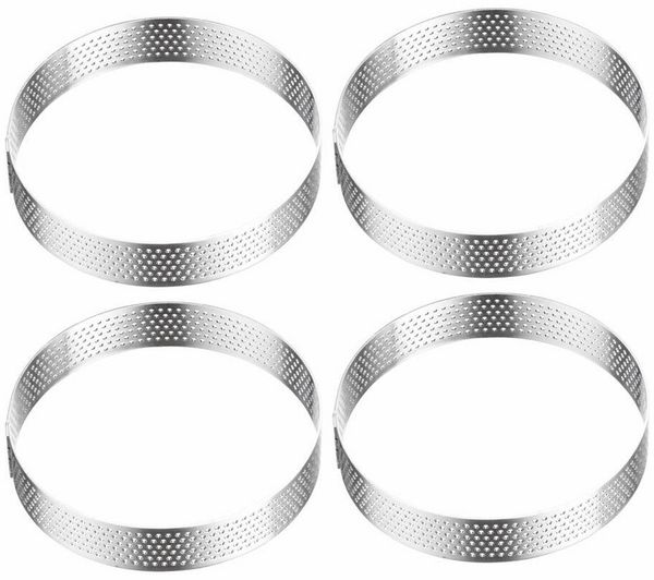 WESTMARK Tarteform Tartelette-Rahmen 4 Stk. – Perfekte Tarte- und Quicheformen, Ø 8 cm