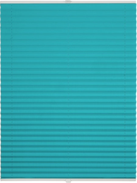 ondeco Plissee nach Maß für alle Fenster innen Montage in Glasleiste mit Spannschuh Sonnenschutz Rollo Sichtschutz Blickdicht - Türkis - B): 41-50 cm, H): 101-150 cm