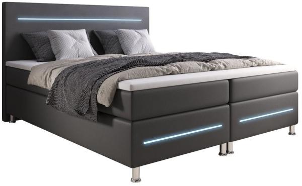 Boxspringbett Sejour mit LED 160x200 H2 Schwarz