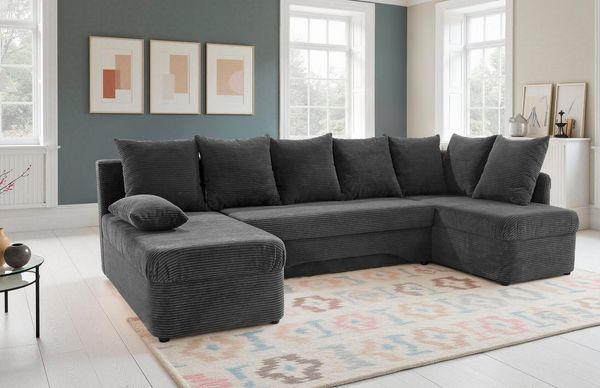 Jockenhöfer Gruppe Wohnlandschaft U-Form, B: 260 cm, mit Bettfunktion & Bettkasten