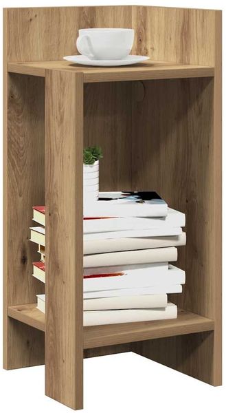 vidaXL Beistelltisch mit Ablage Artisan-Eiche 25,5x27x60 cm 858558