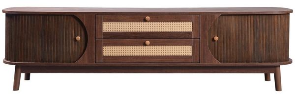 BlingBin TV-Schrank Rattan-TV-Boards Breite 170CM (1-St) Mit zwei Türen und zwei Schubladen