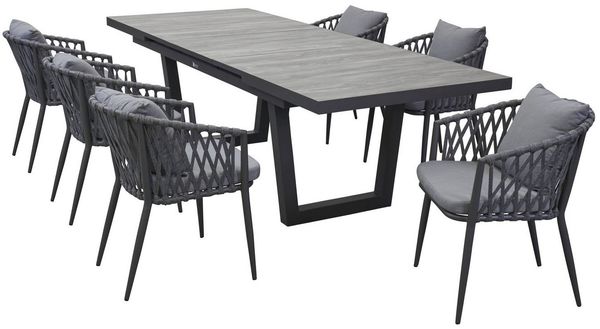 LC Garden Garten-Essgruppe Unicamo Sunrepo Dining Set III 7tlg, (6-tlg)