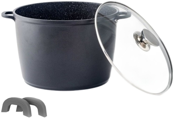 XXL Kochtopf Topf Kasserolle Glasdeckel Aluguss Induktion Ø32 Cheffinger CF-DP32