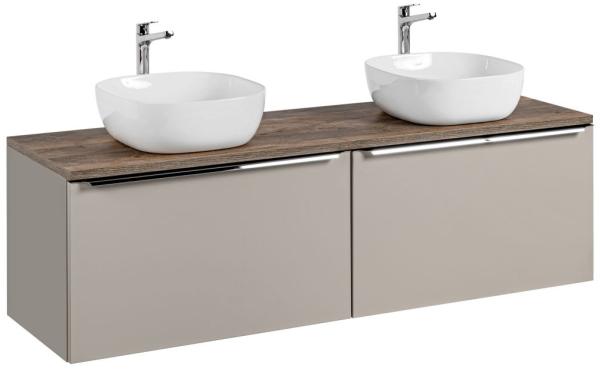 Waschtischunterschrank 4-tlg AKAN 160cm Taupe inkl. Waschtisch