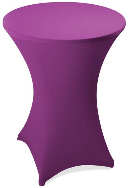 Stehtischhusse Stretch Stehtisch Ø 60 cm Tisch Husse Bistrotisch Lila