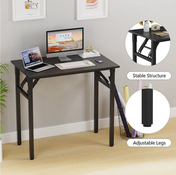 JEOBEST Klapptisch Keine Montage Erforderlich Schreibtisch Klappschreibtisch 80 x 50 cm, (1-St, 1 Schreibtisch), Klappbar, Schmal, Platzsparend
