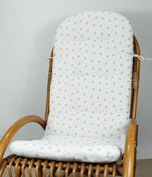 Rattani Polsterauflage Polster für Rattan Schaukelstuhl, Sesselauflage 125 x 50 x 6 cm