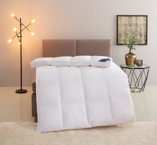 Excellent Daunenbettdecke Zürich, Bettdecke normal mit Bestnote "Hoher Schlafkomfort" bewertet, Füllung: 100% Daunen, Bezug: 100% Baumwolle, Bettdecke 135x200 cm, 155x220cm und weitere Größen, Made in Germany