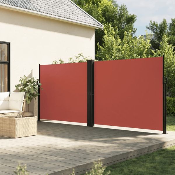 vidaXL Seitenmarkise Ausziehbar Terrakottarot 180x1200 cm 4004843