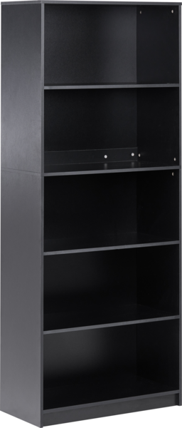 Bücherregal mit 5 Ebenen ZEHNA 197 cm Schwarz