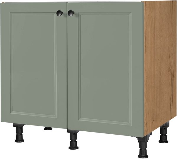 nobilia® Spülenschrank "Cascada", vormontiert, mit höhenverstellbaren Sockelfüßen, Breite 90 cm