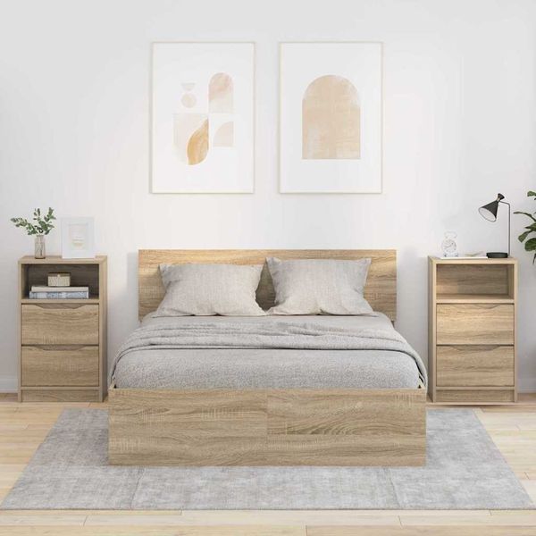 vidaXL Nachttische 2 pcs Sonoma-Eiche 40 x 30 x 467 cm Holzwerkstoff 888912