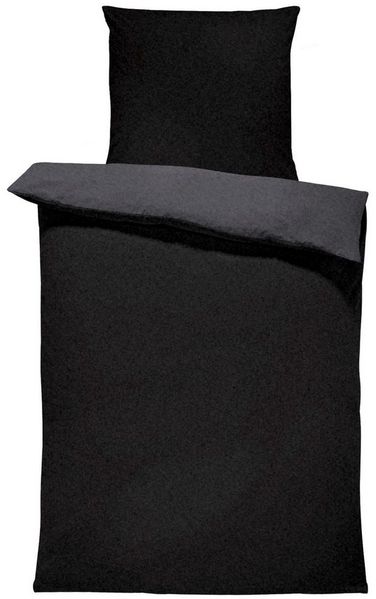 One Home Bettwäsche Doubleface Unifarben, Fleece, 2 teilig, Wende modern, kuschelig flauschig warm weich Winter Übergröße