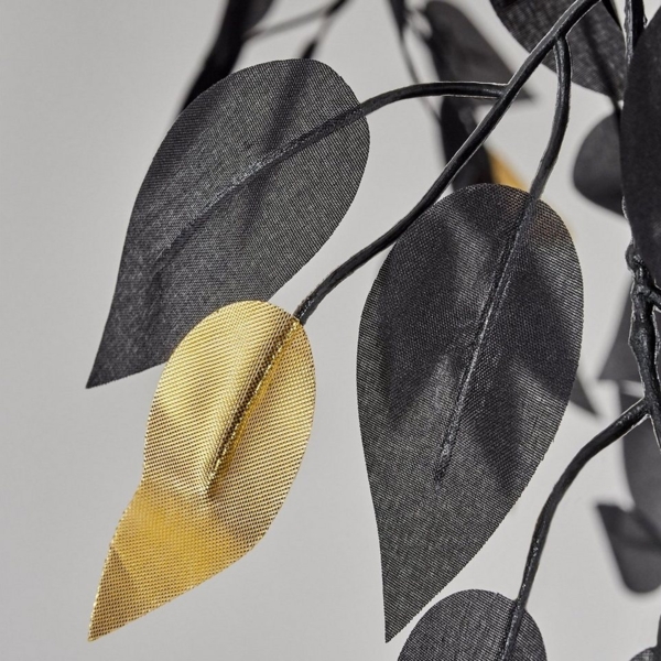 hofstein Stehlampe »Orticelli« Stehlampe aus Metall/Kunststoff in Schwarz/Goldfarben, ohne Leuchtmittel Bild 3